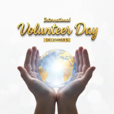 Free International Volunteer Day Creative Poster Slogans Background Download