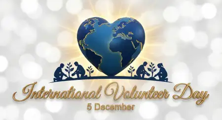 Free International Volunteer Day Event Invitation Card Design Background Download