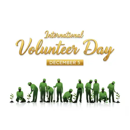 Free International Volunteer Day Poster Design Templates Background Download