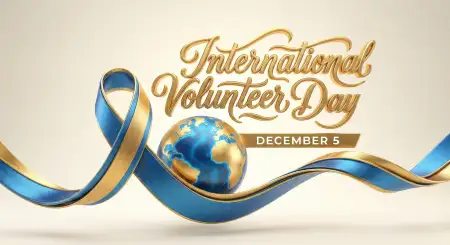 Free International Volunteer Day School Celebration Invitation Background Download