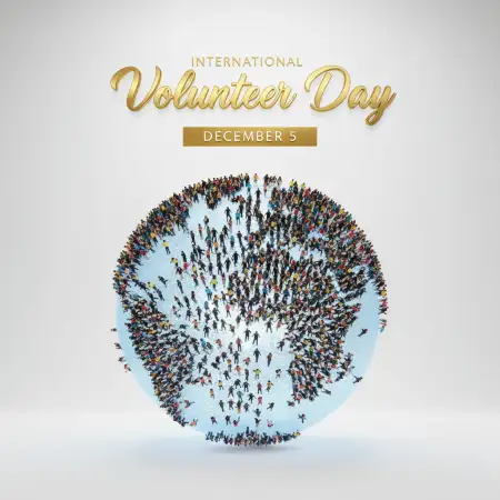 Free International Volunteer Day Thank You Card Designs Background Download