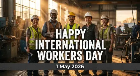International Workers Day 2026 Hd Banner Images Free - Free International Workers Day 2026 Wishes Download