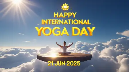 International Yoga Day Image With Wishes In Sanskrit - Free Wishes Download