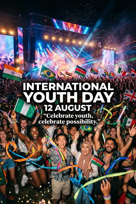 International Youth Day 2026 Banner Template - Free International Youth Day 2026 Download