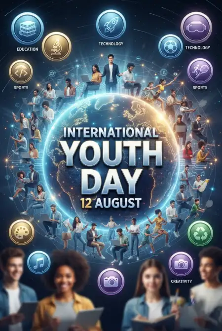 International Youth Day 2026 Event Banner - Free International Youth Day 2026 Download