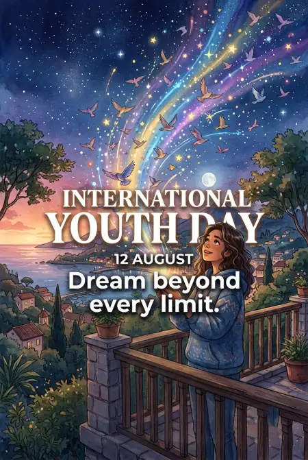 International Youth Day 2026 Inspirational Banner - Free International Youth Day 2026 Download