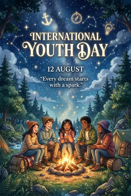 International Youth Day 2026 Wishes - Free International Youth Day 2026 Download