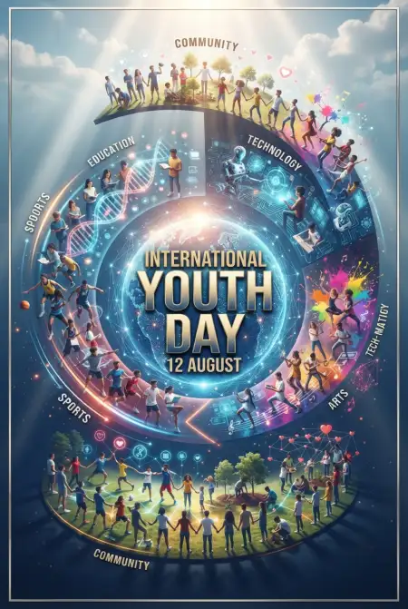 International Youth Day 2026 Youth Celebration Poster - Free International Youth Day 2026 Download