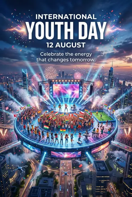 International Youth Day 2026 Youth Empowerment Poster - Free International Youth Day 2026 Download