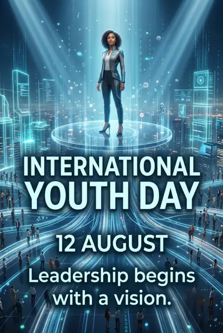 International Youth Day 2026 Youth Leadership Poster - Free International Youth Day 2026 Download