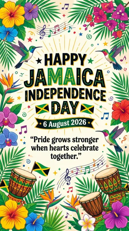 Jamaica Independence Day 2026 Badge - Free Jamaica Independence Day 2026 Download