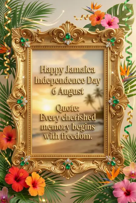 Jamaica Independence Day 2026 Celebration Frame - Free Jamaica Independence Day 2026 Download