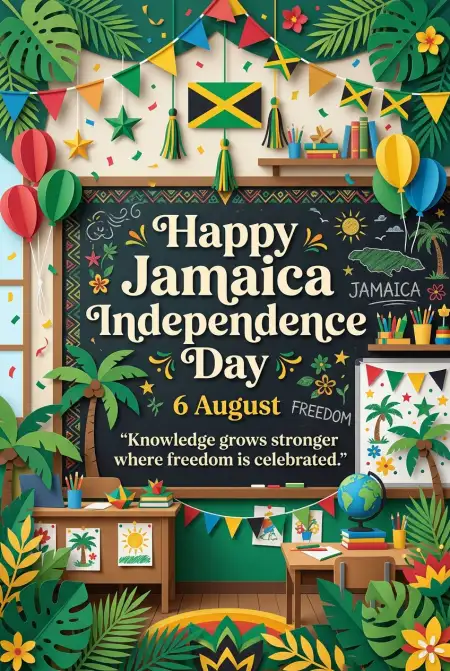 Jamaica Independence Day 2026 Classroom Decoration - Free Jamaica Independence Day 2026 Download