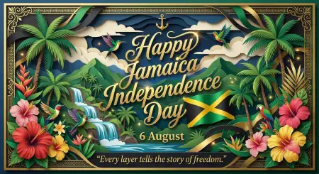 Jamaica Independence Day 2026 Confetti Background - Free Jamaica Independence Day 2026 Download
