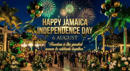 Jamaica Independence Day 2026 Elegant Background - Free Jamaica Independence Day 2026 Download