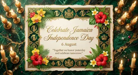 Jamaica Independence Day 2026 Invitation Card - Free Jamaica Independence Day 2026 Download