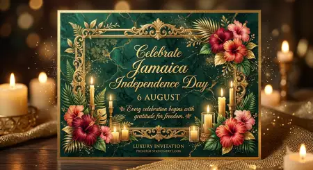 Jamaica Independence Day 2026 Invitation Template - Free Jamaica Independence Day 2026 Download