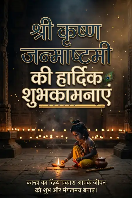 Janmashtami Ki Hardik Shubhkamnaye Hindi Status - Free Shri Krishna Janmashtami Ki Hardik Shubhkamnaye In Hindi Download