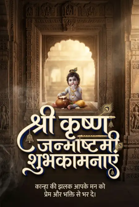 Janmashtami Ki Hardik Shubhkamnaye Photo Download - Free Shri Krishna Janmashtami Ki Hardik Shubhkamnaye In Hindi Download
