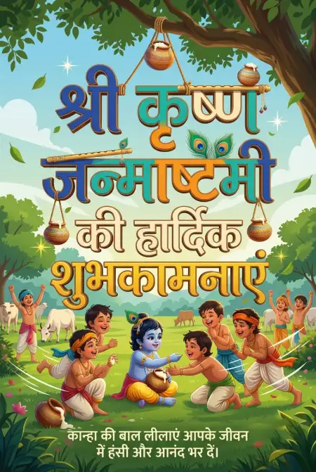 Janmashtami Ki Mangalmay Shubhkamnaye In Hindi - Free Shri Krishna Janmashtami Ki Hardik Shubhkamnaye In Hindi Download
