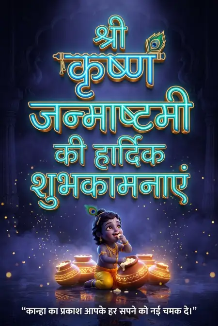 Janmashtami Ki Shubhkamnaye Hindi Text With Images - Free Shri Krishna Janmashtami Ki Hardik Shubhkamnaye In Hindi Download
