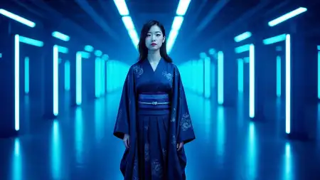 Japanese Actress In Elegant Sky Blue Modern Gown - Free Free Blue Picture Download