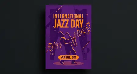 Jazz Concert Poster Template Free - Free International Jazz Day 2026 Download