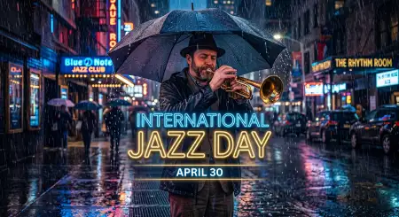 Jazz Day Social Media Post Template - Free International Jazz Day 2026 Download