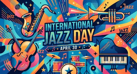 Jazz Day Vector Illustration Free - Free International Jazz Day 2026 Download