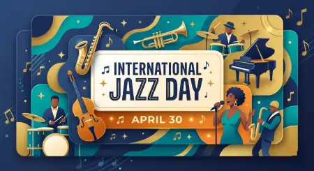 Jazz Day Website Banner Design - Free International Jazz Day 2026 Download