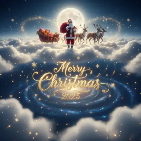 Free Joyful Merry Christmas Wishes 2025 Background Download
