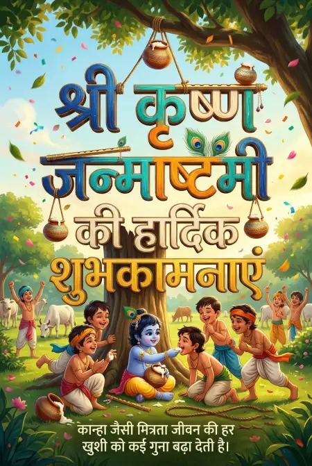 Kanha Janmashtami Ki Hardik Shubhkamnaye In Hindi - Free Shri Krishna Janmashtami Ki Hardik Shubhkamnaye In Hindi Download