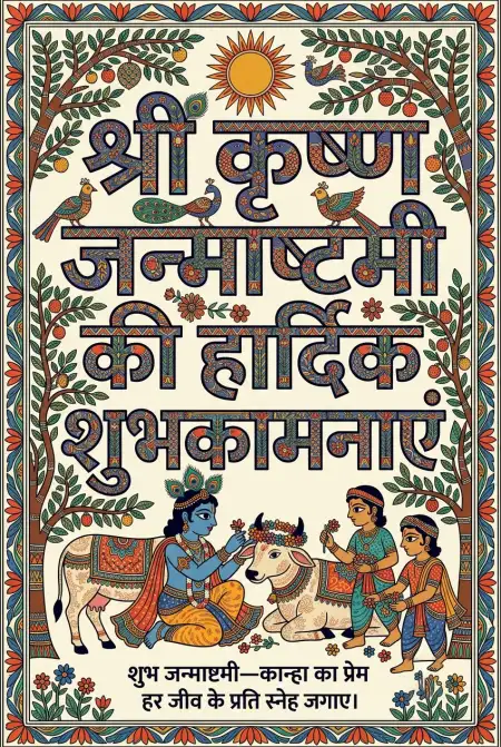 Kanha Ji Janmashtami Wishes In Hindi - Free Shri Krishna Janmashtami Ki Hardik Shubhkamnaye In Hindi Download