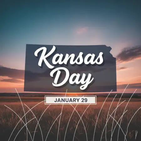 Free Kansas Day Bold Text Design Background Download