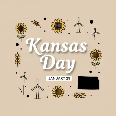 Free Kansas Day Official Logo Style Background Download