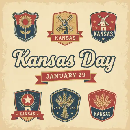 Free Kansas Day Patriotic Illustration Background Download