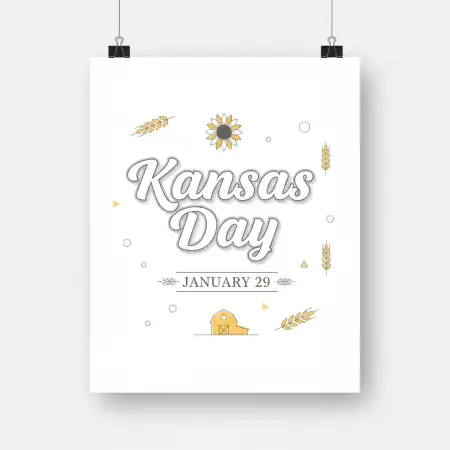 Free Kansas Day Printable Poster Background Download
