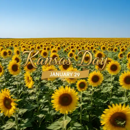 Free Kansas Day Sunflower Theme Background Download