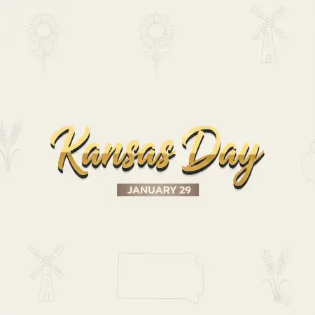 Free Kansas Day Typography Design Background Download