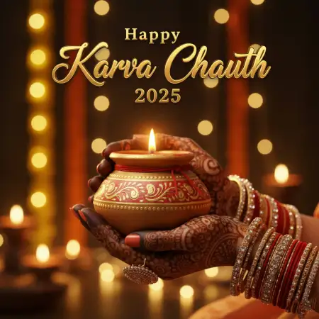 Karva Chauth 2025 Moon Rise Time For Fasting Women - Free Happy Karva Chauth Download