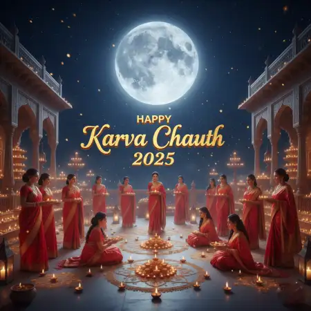 Karva Chauth 2025 Outfit Ideas For Married Women - Free Happy Karva Chauth Download