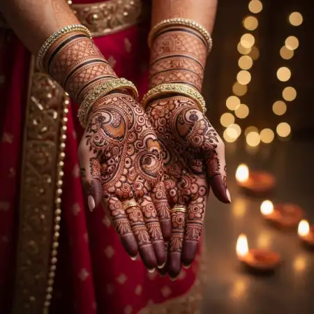 Karva Chauth Mehndi Design For Fingers - Free Karva Chauth Mehndi Design Download