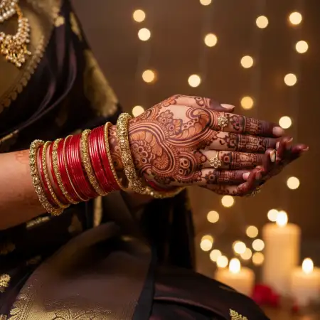 Karva Chauth Mehndi Design Without Full Coverage - Free Karva Chauth Mehndi Design Download