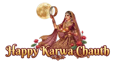 karwa chauth full moon golden png