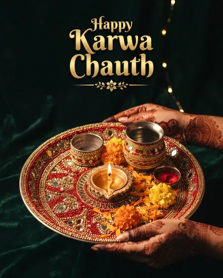 karwa chauth greeting card