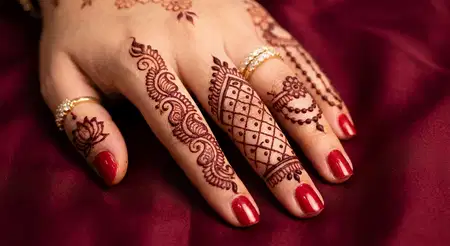 karwa chauth mehndi design for fingers