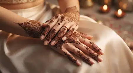 karwa chauth mehndi design for newly married bride