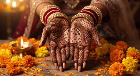 karwa chauth mehndi design for palm