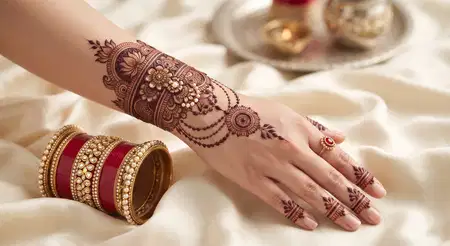 karwa chauth mehndi design for wrist