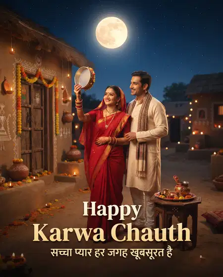 karwa chauth short wishes for status